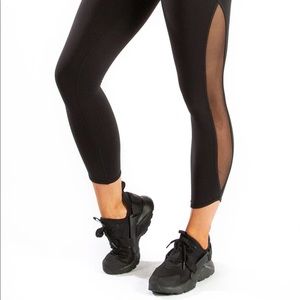 Hard Tail Forever: Black Mesh Insert Legging